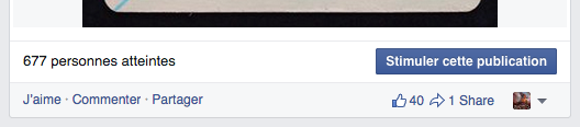 portée sur Facebook