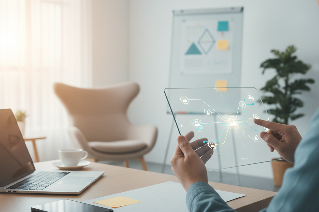 home sur écran tactile transparent